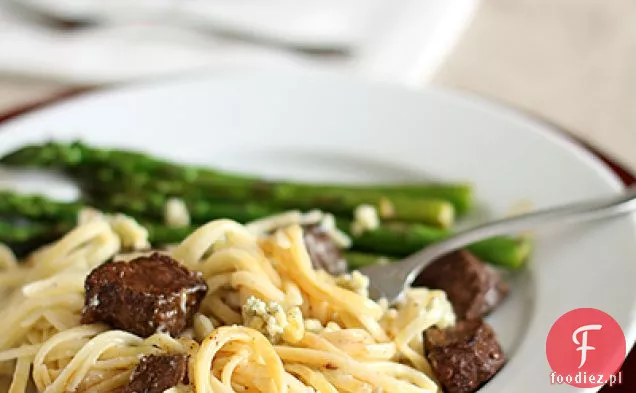 Makaron Z Sosem Gorgonzola I Balsamiczną Polędwicą Wołową