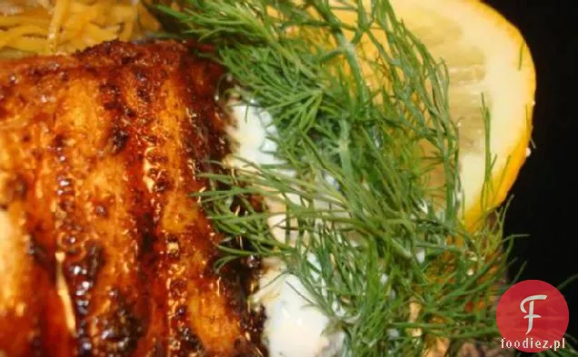 Grillowany Czerniejący Okoń Morski