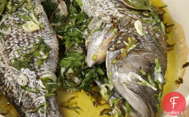 Labraks Pieczony W Całości