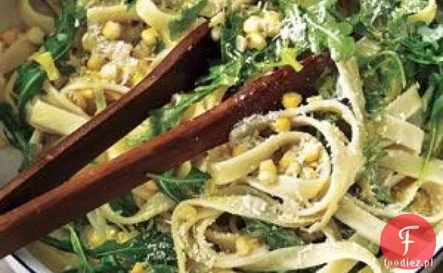 Kremowy Fettuccine Z Kukurydzą I Rukolą Przepis