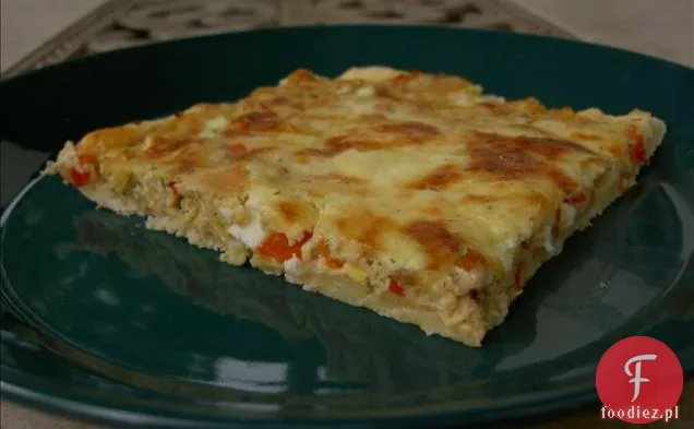 Torta jajeczna z serem łososiowym z koperkiem i papryką