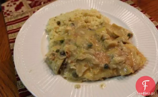 Parmezan Crusted Tilapia Z Sosem Cytrynowo-Kaparowym