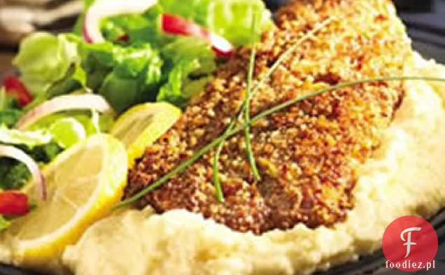 Pecan-Crusted Catfish with White Cheddar Grit