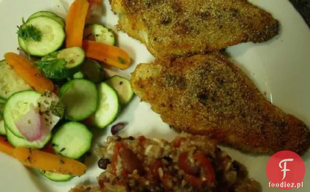 Pikantna mąka kukurydziana-crusted Catfish