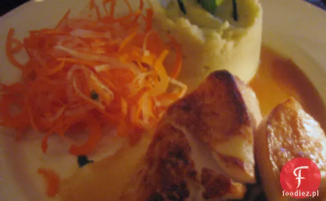 Dorsz z polewą Miso i puree Wasabi