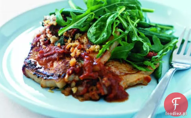 Kotlety wieprzowe z szałwią i cytrynową bułką tartą