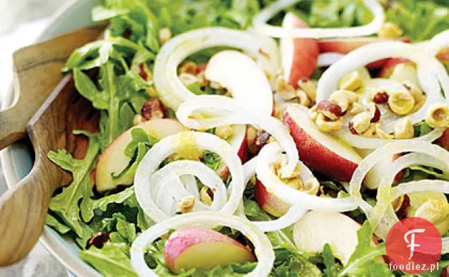 Sałatka z rukoli z białymi Nektarynkami i sosem Chutney z Mango