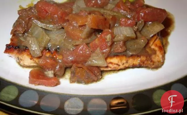 Kotlety z łososia w Indyjskim kremowym sosie