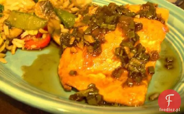 Grillowane filety z łososia pomarańczowego i Bourbon