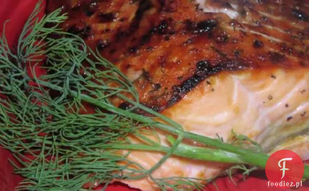 Łosoś Z Brązową Glazurą Cukrową