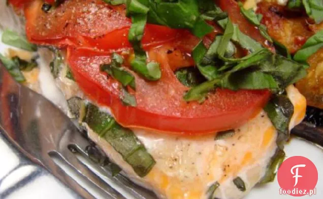Grillowany Łosoś Z Pomidorami I Bazylią
