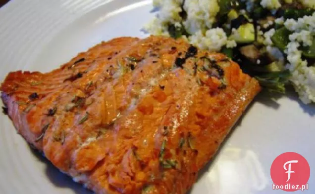 Białe Wino Grillowany Łosoś