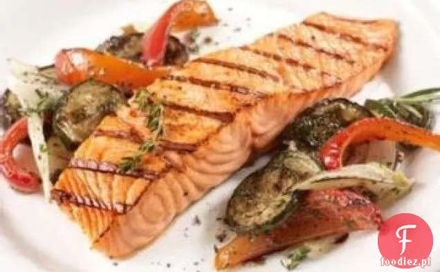 Łosoś z grilla balsamicznego i rozmarynowego