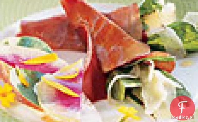 Bresaola z rukolą, koprem włoskim i serem Manchego