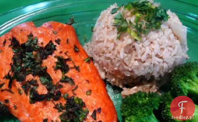 Grillowany Łosoś Chilli & Cilantro Z Ryżem Imbirowym