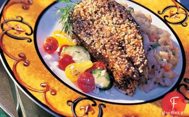 Asyryjski Łosoś Grillowany