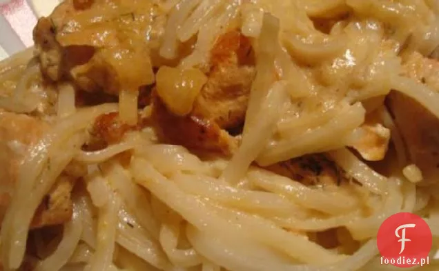 Capellini z łososiem i sosem cytrynowo-koperkowo-Wódkowym