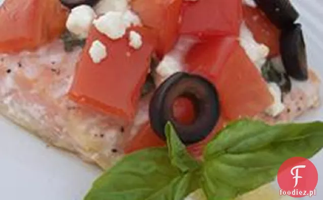 Łosoś Pieczony Po Grecku