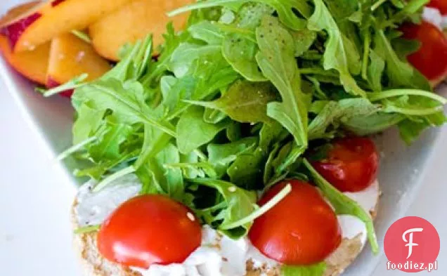 Prosty Pikantny Rukola Otwarty Obwarzanek
