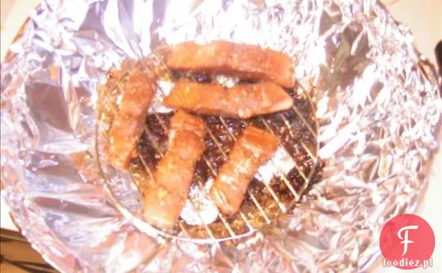 Łosoś wędzony w woku