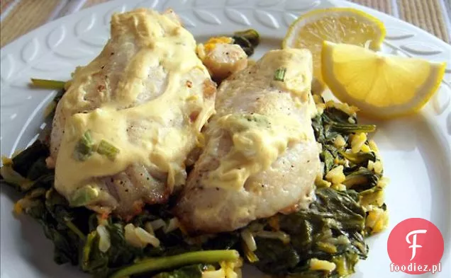 Lucjan czerwony z sosem musztardowym