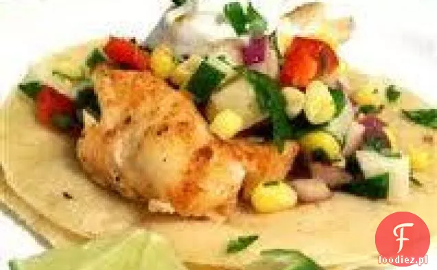 Grillowana Tilapia z brzoskwiniowym sosem BBQ Paula Deen