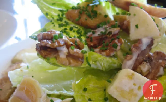 Sałatka z cytryny i wędzonego pstrąga Linguine