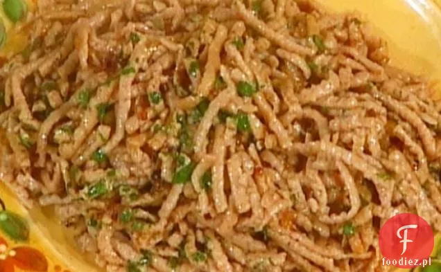 Makaron pszenny z sosem anchois: Bigoli en Salsa