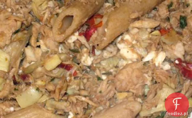 Makaron z tuńczykiem, karczochami i papryką