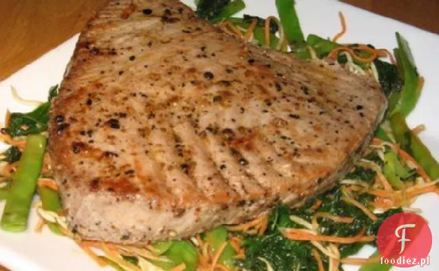 Sól i Syczuan (Szechuan) pieprz Tuńczyk z majonezem Wasabi