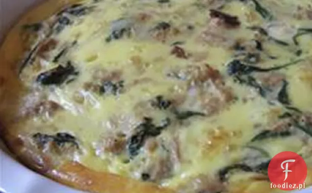 Quiche Cindy z tuńczykiem, szpinakiem i bekonem
