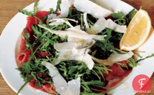 Carpaccio Z Rukolą, Cytryną I Olejem Truflowym