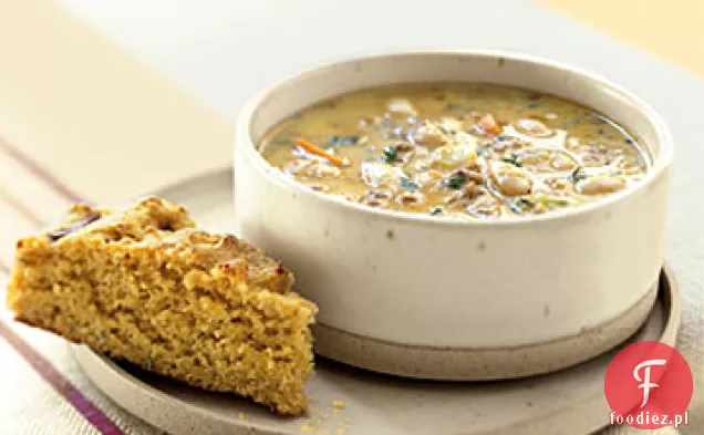 Kremowa zupa z białej fasoli i Chorizo