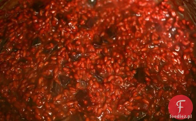 Czerwone Buraczane Risotto Z Musztardą I Kozim Serem