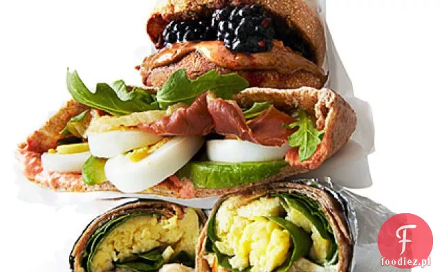 Jajko, awokado i chrupiące Prosciutto Pitas