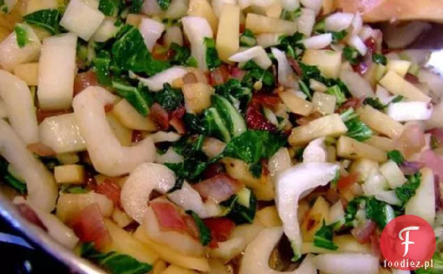 Bok Choy, Potato and Onion Side Dish