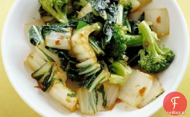 Sauteed bok Choy i brokuły