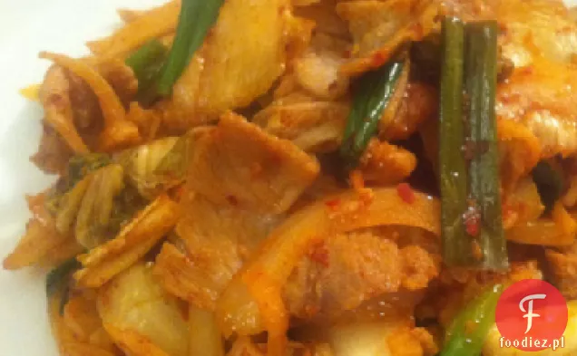 Smażona wieprzowina i Jicama