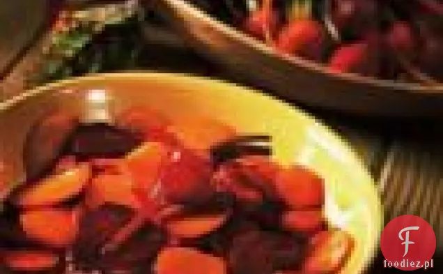 Prażone Buraki Czerwone I Żółte Z Glazurą Balsamiczną