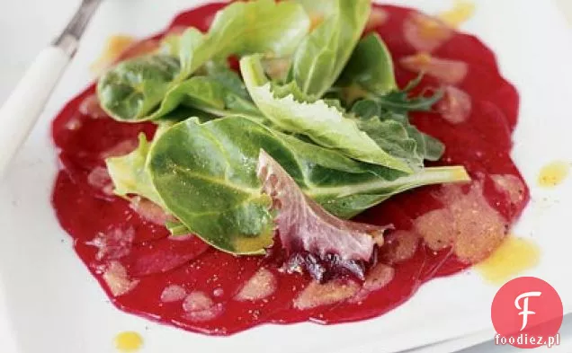 Carpaccio z buraków z imbirem-Miso Vinaigrette