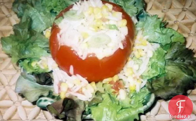 Orzo-Sałatka kukurydziana w skorupkach pomidora