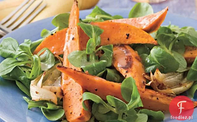 Sałatka Z Pieczonych Słodkich Ziemniaków Z Cytrusowym Winegretem