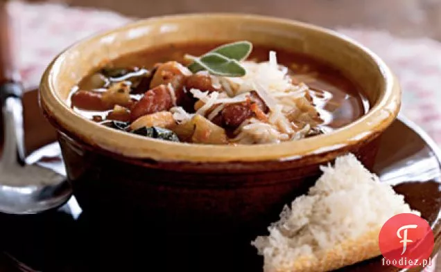 Escarole, trzy fasolki i pieczona zupa czosnkowa