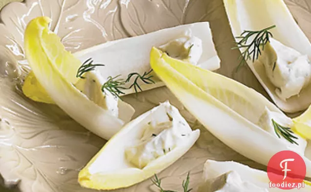 Endive Spears z Herbed kozim serem