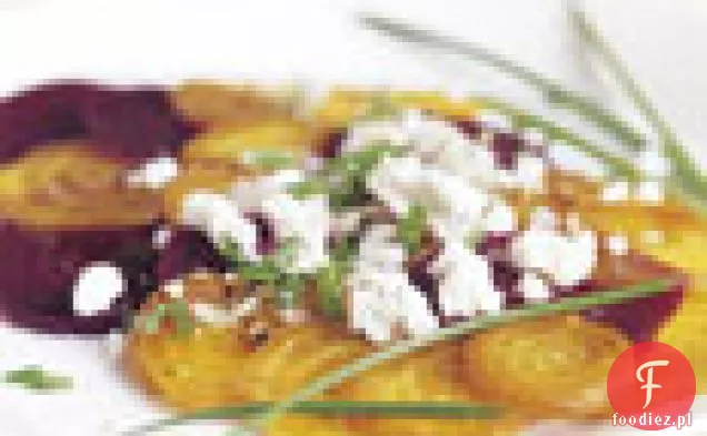 Carpaccio z buraków z kozim serem i miętą Vinaigrette