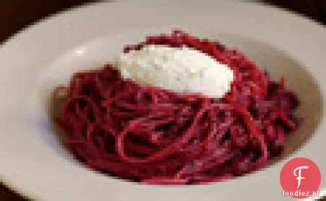 Spaghetti Farro, Buraki, Brązowe Masło, Mak