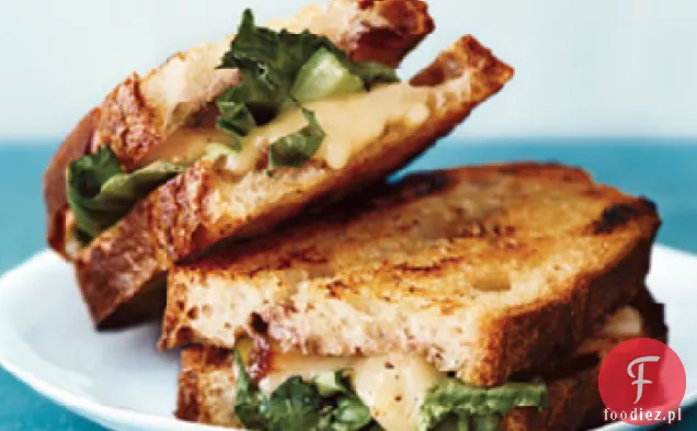 Grillowany ser z konfiturą cebulową, Taleggio i Escarole