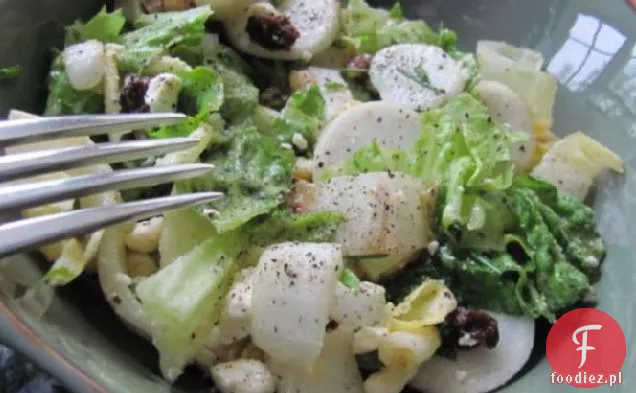 Mała rzepa i endywia w sosie miodowo-musztardowym