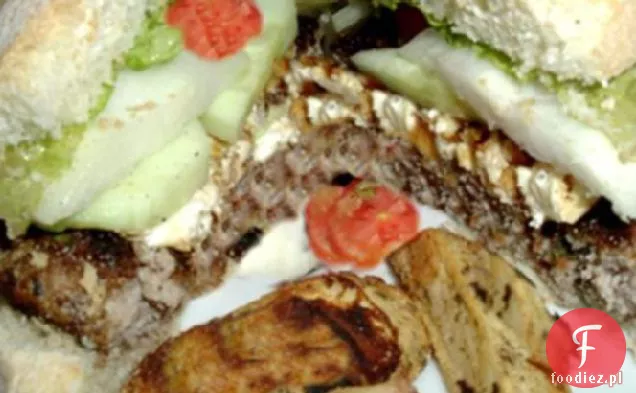 Feta i mięta hamburgery jagnięce (smażyć na patelni lub BBQ)