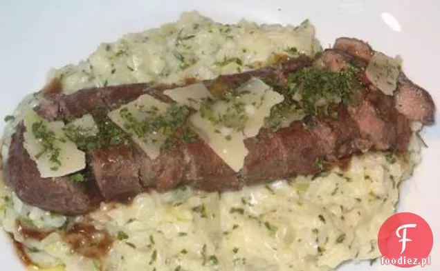 Duszone filety jagnięce z kremowym Risotto